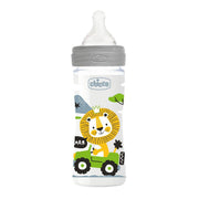 בקבוק צ'יקו וולביאינג אפור 250 מ"ל 2M+ | Chicco Well Being Feeding Bottle 250 ml