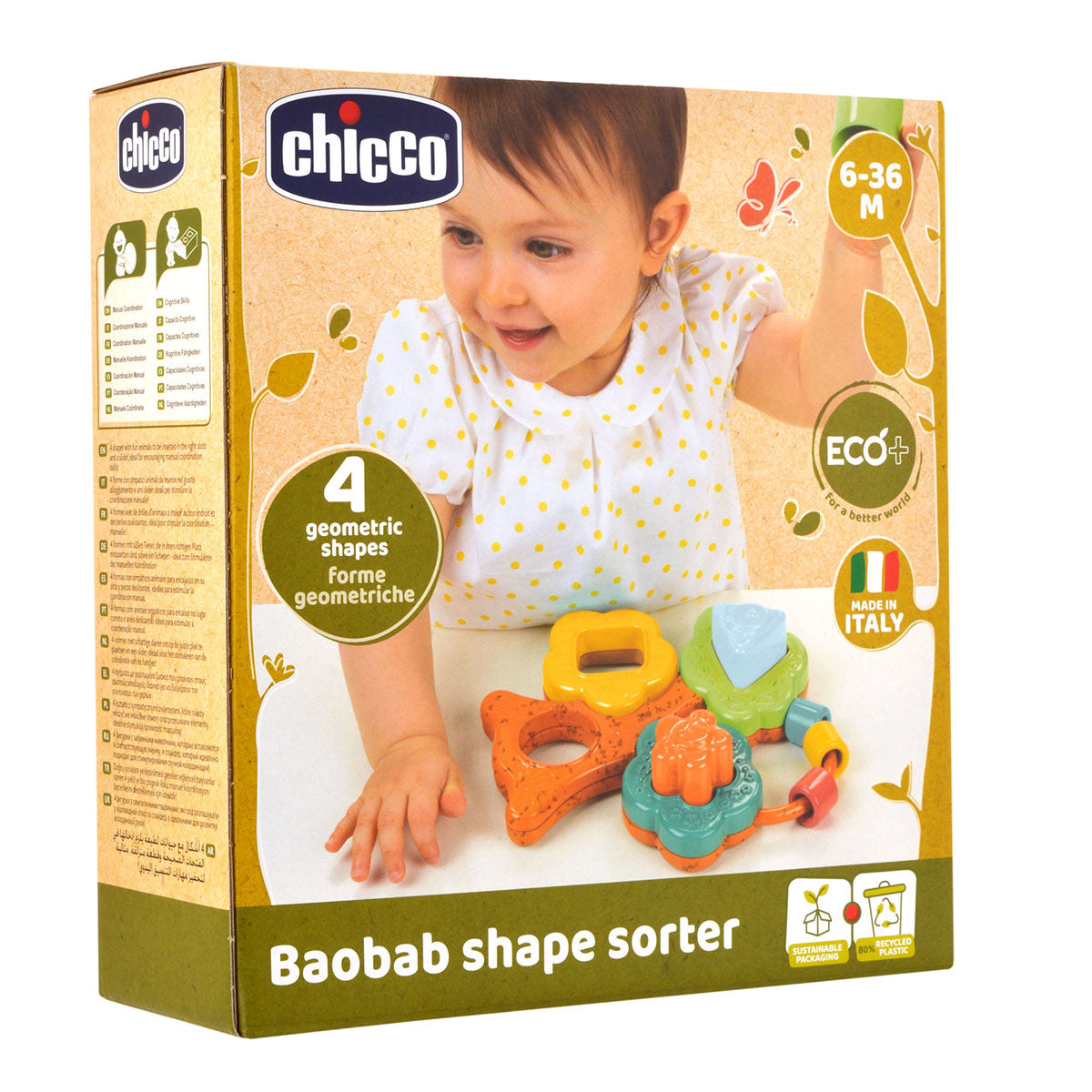 צעצוע עץ הצורות צ'יקו | +Chicco Baobab Shape Sorter ECO