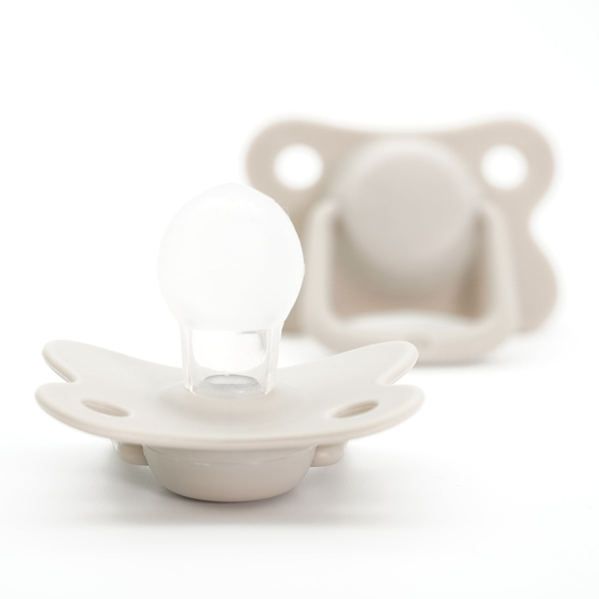 זוג מוצצי סיליקון טוויגי 6-12 שמנת | Twigy 2 pk Silicone Pacifier Beige