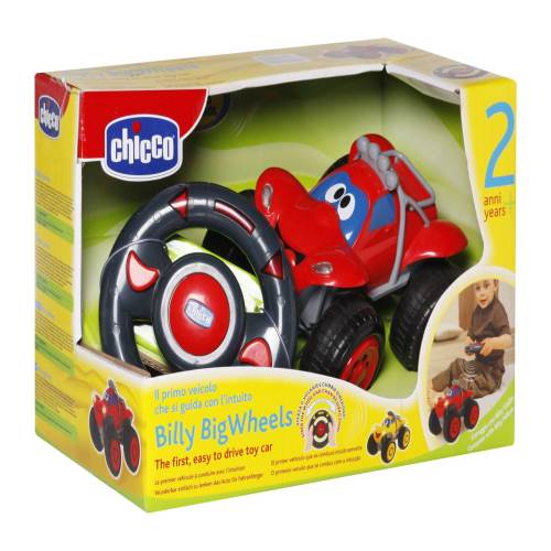 אוטו בילי + שלט הגה גלגלים גדולים צ'יקו אדום | Chicco Billy Big Wheels Red