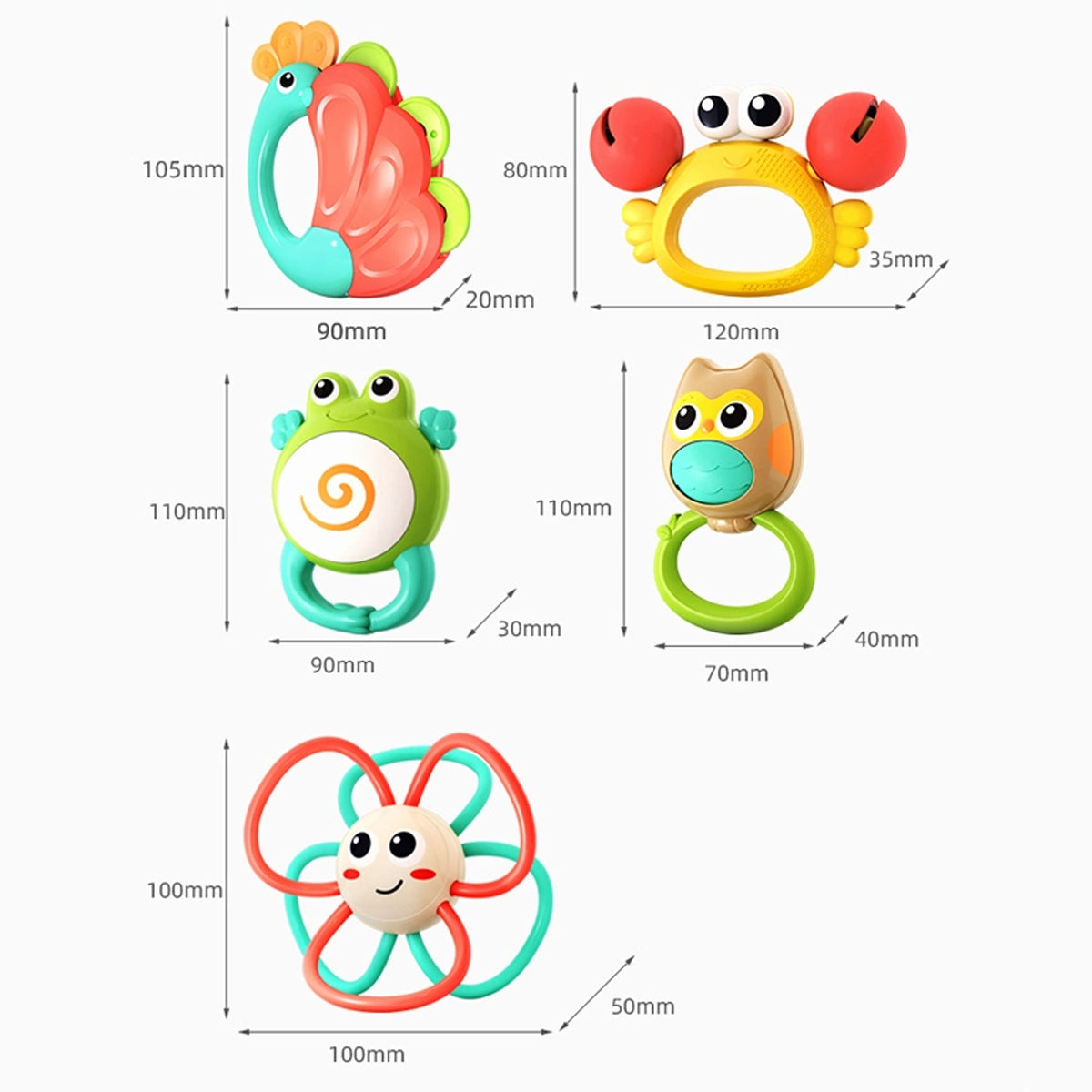 נשכן הולה טויס תזמורת בעלי חיים טווס | Hola Toys Animal Orchestra Rattle Peackoc