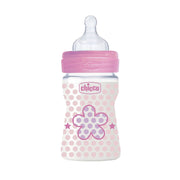 בקבוק צ'יקו וולביאינג ורוד 150 מ"ל 0M+ | Chicco Well Being Feeding Bottle 150ml