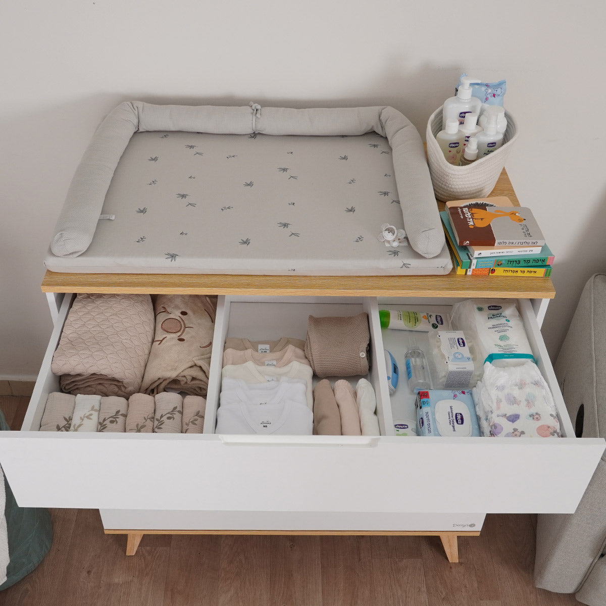 שידת אחסנה דייניז קלואי 100 ס"מ לבן/עץ | Dainy's Chloie™ Dresser White/Wood