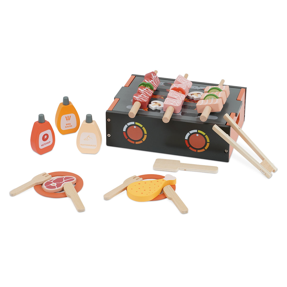 סט ברביקיו מעץ דייניז  ‏‏‏‏ | Dainy's Wooden Barbecue Set
