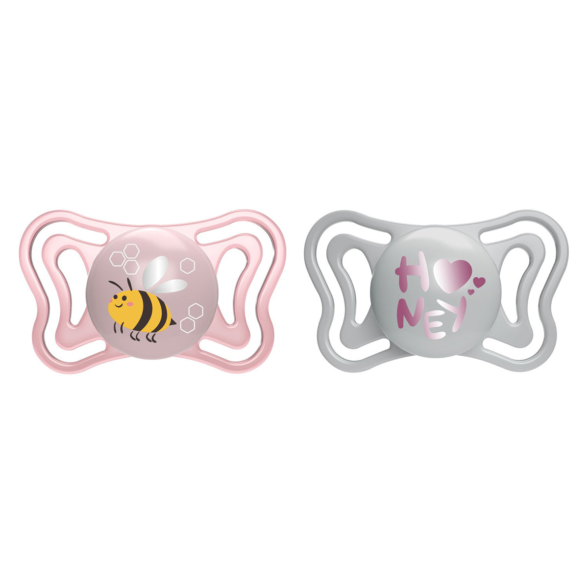 זוג מוצצי סיליקון 2-6 צ'יקו פיזיו לייט ורוד | Chicco Physio Light Pink