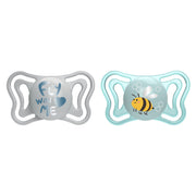 זוג מוצצי סיליקון 2-6 צ'יקו פיזיו לייט כחול | Chicco Physio Light Blue