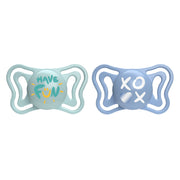 זוג מוצצי סיליקון 6-16 צ'יקו פיזיו לייט כחול | Chicco Physio Light Blue