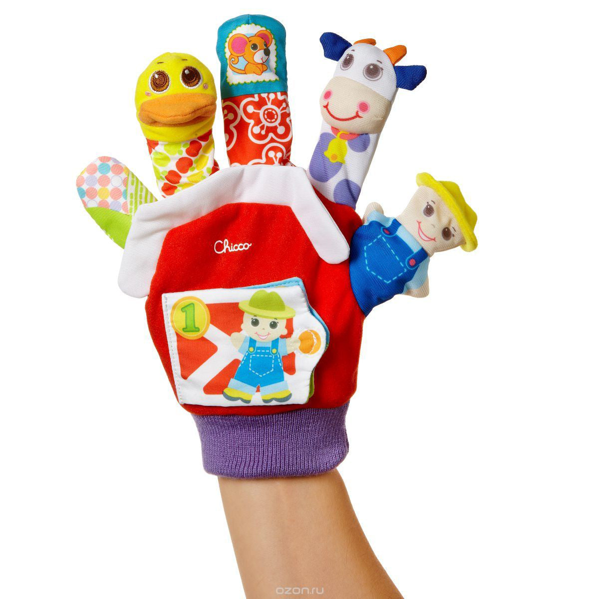 כפפת בובות חיות החווה צ'יקו | Chicco Farmyard Finger Puppet