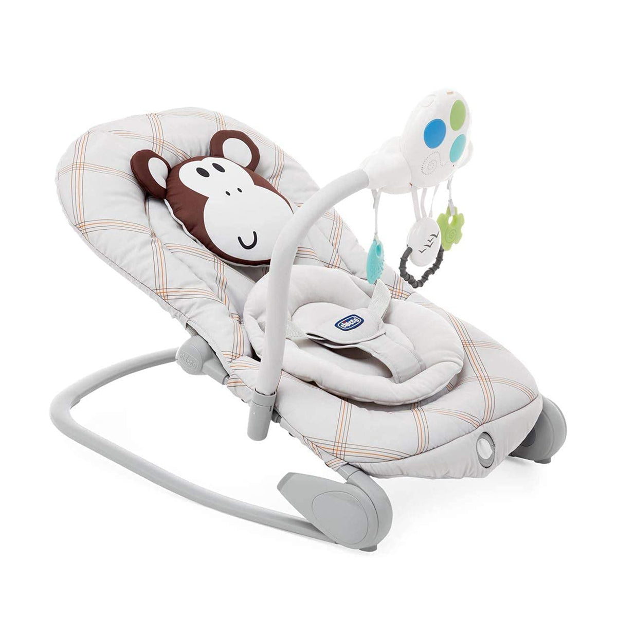 טרמפולינת בלון צ'יקו מנגנת + רטט בז' | Chicco Balloon Monkey