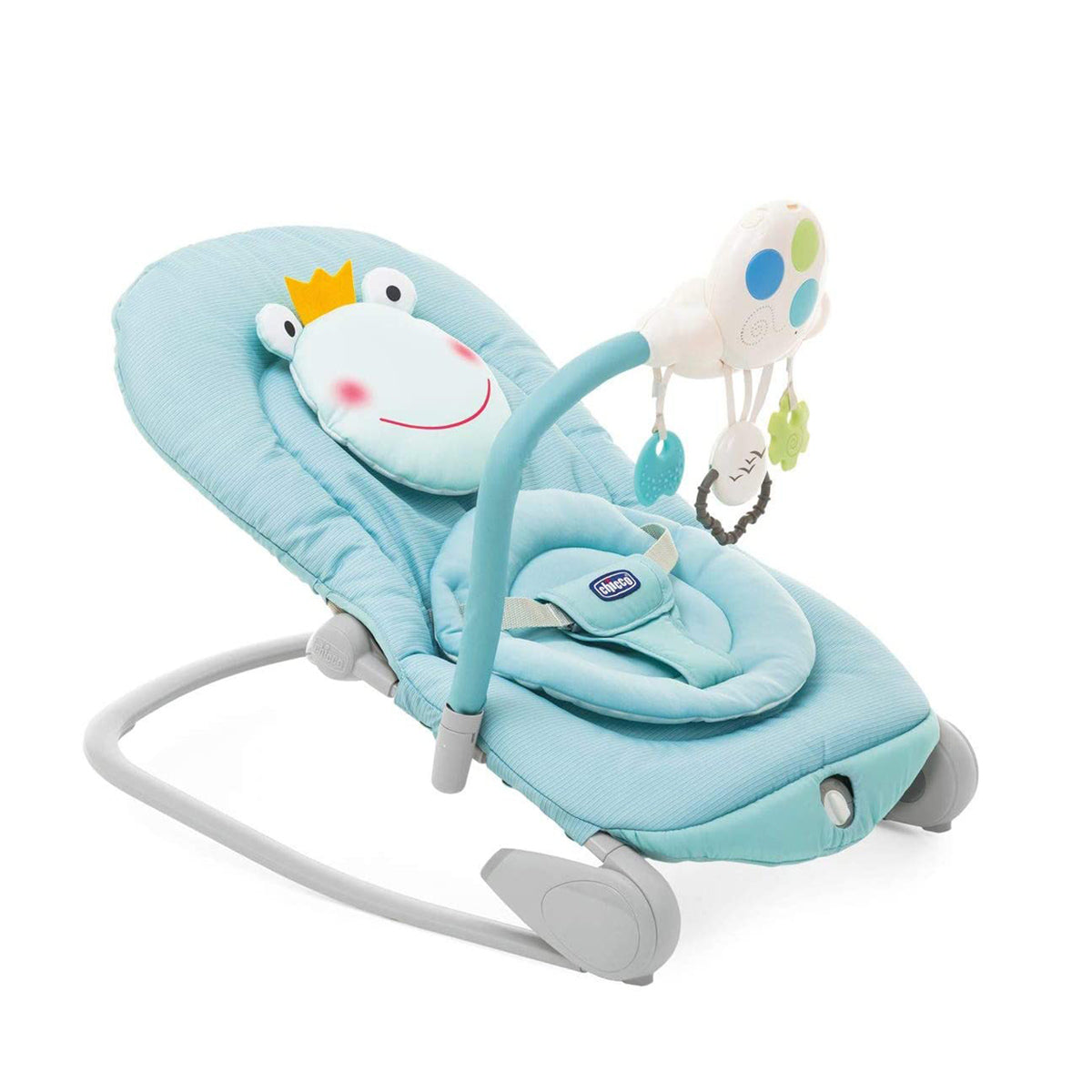 טרמפולינת בלון צ'יקו מנגנת + רטט תכלת | Chicco Balloon Froggy