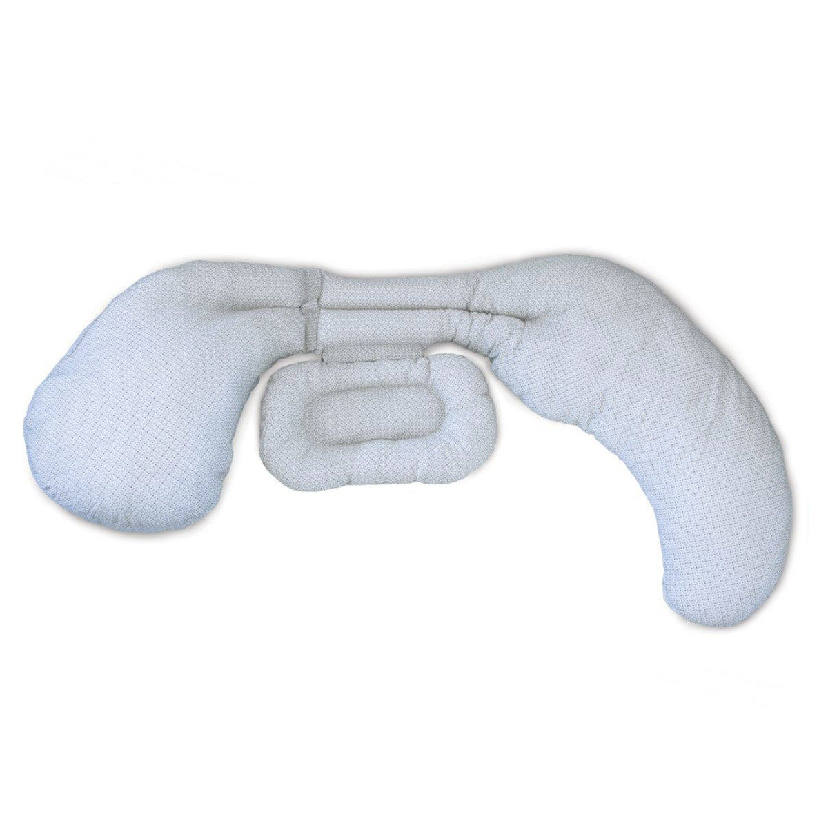 כרית גוף להיריון והנקה בופי לבן/אפור/תכלת | Boppy Total Body Pillow Geo