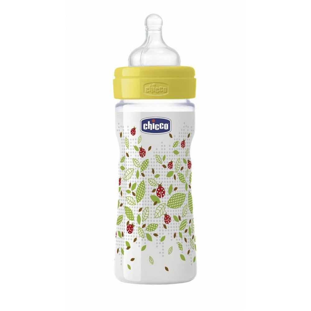 בקבוק צ'יקו וולביאינג צהוב 250 מ"ל 2M+ | Chicco Well Being Feeding Bottle 250 ml