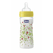 בקבוק צ'יקו וולביאינג צהוב 250 מ"ל 2M+ | Chicco Well Being Feeding Bottle 250 ml