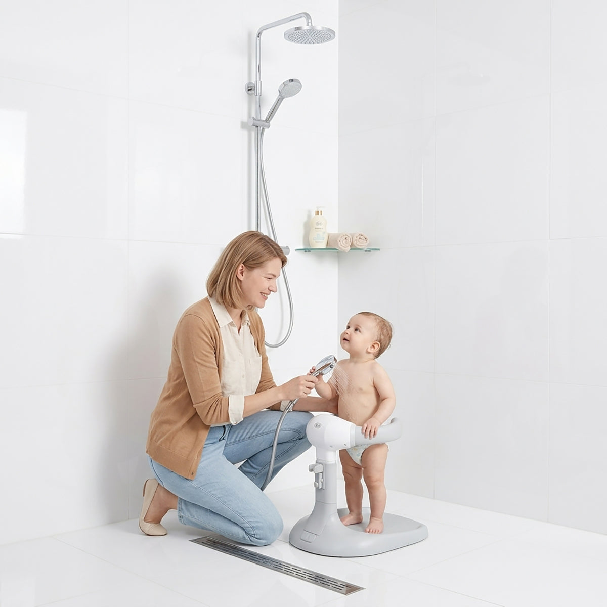 עמדת רחצה לתינוק טוויגי אפור | Twigy Baby Bath Stand Grey