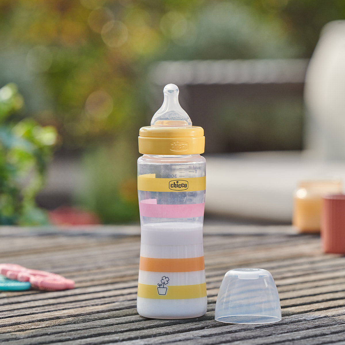 בקבוק וולביאינג צ'יקו כתום 330 מ"ל 4M+ | Chicco Well Being Feeding Bottle Orange