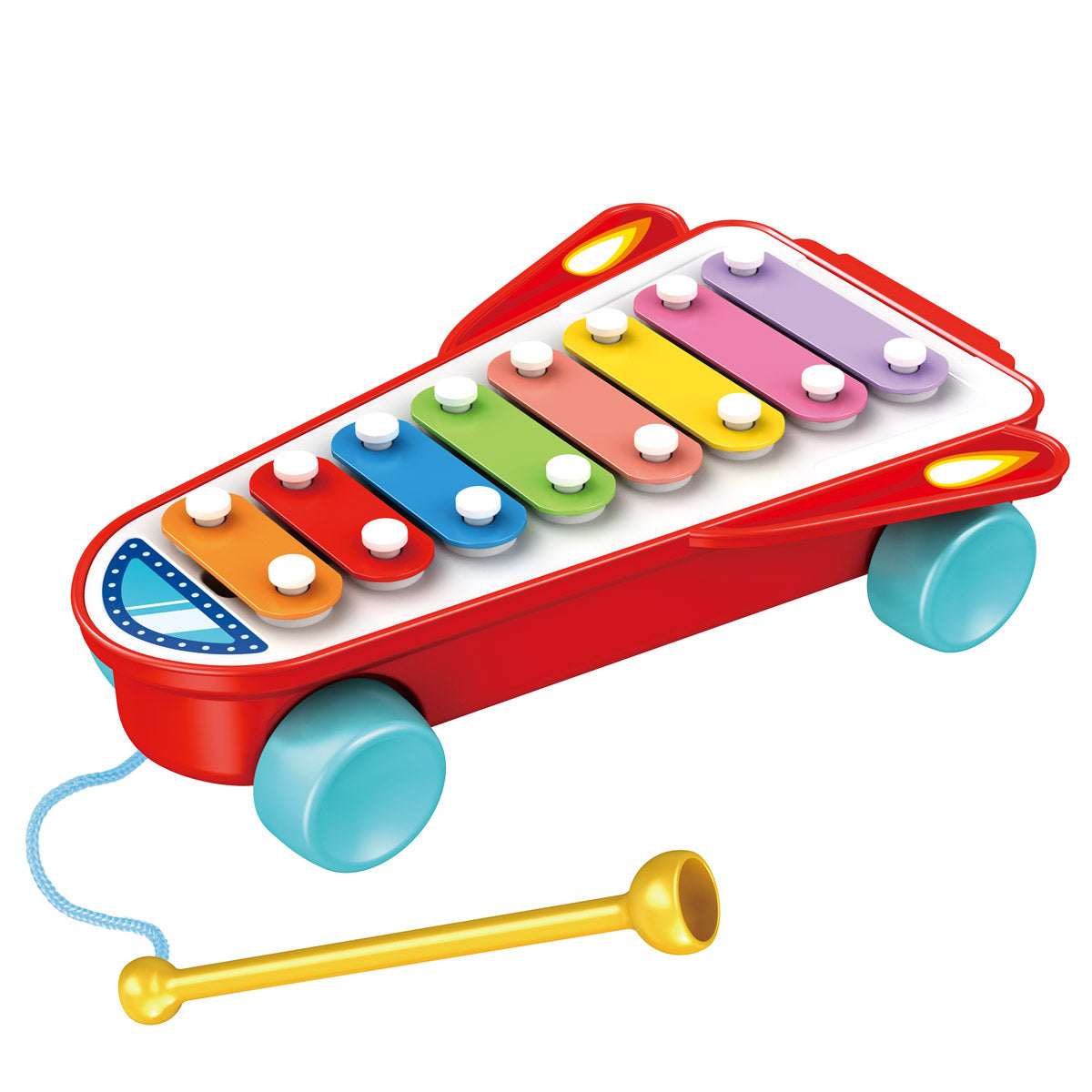 קסילופון על גלגלים האנגר אדום | Huanger Baby Piano red