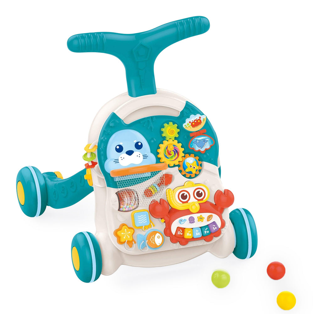 הליכון לתינוק האנגר 2 ב-1 כחול | Huanger 2in1 baby walker Blue