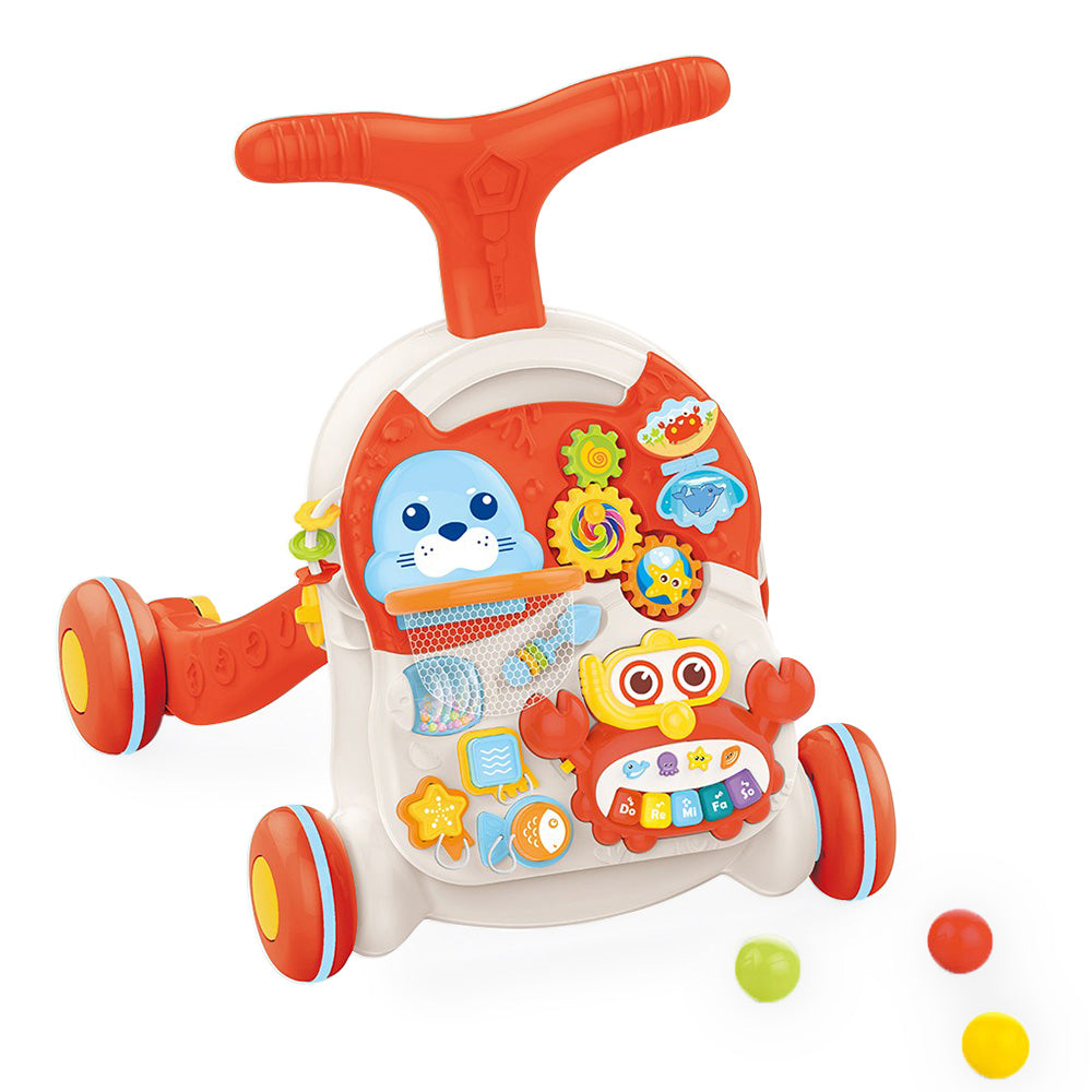 הליכון לתינוק האנגר 2 ב-1 כתום | Huanger 2in1 baby walker Orange