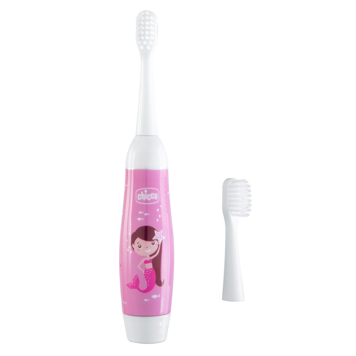 מברשת שיניים חשמלית צ'יקו ורוד בהיר ולבן | Chicco Electric Toothbrush Light Pink&White