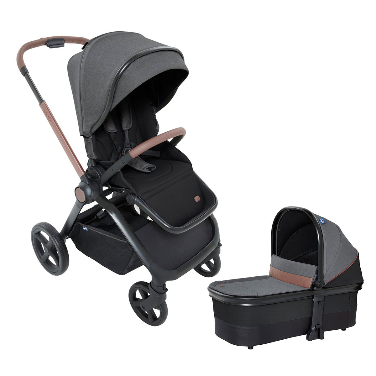 עגלה משולבת צ'יקו מיסה שחור | Chicco Mysa Stroller Black Satin