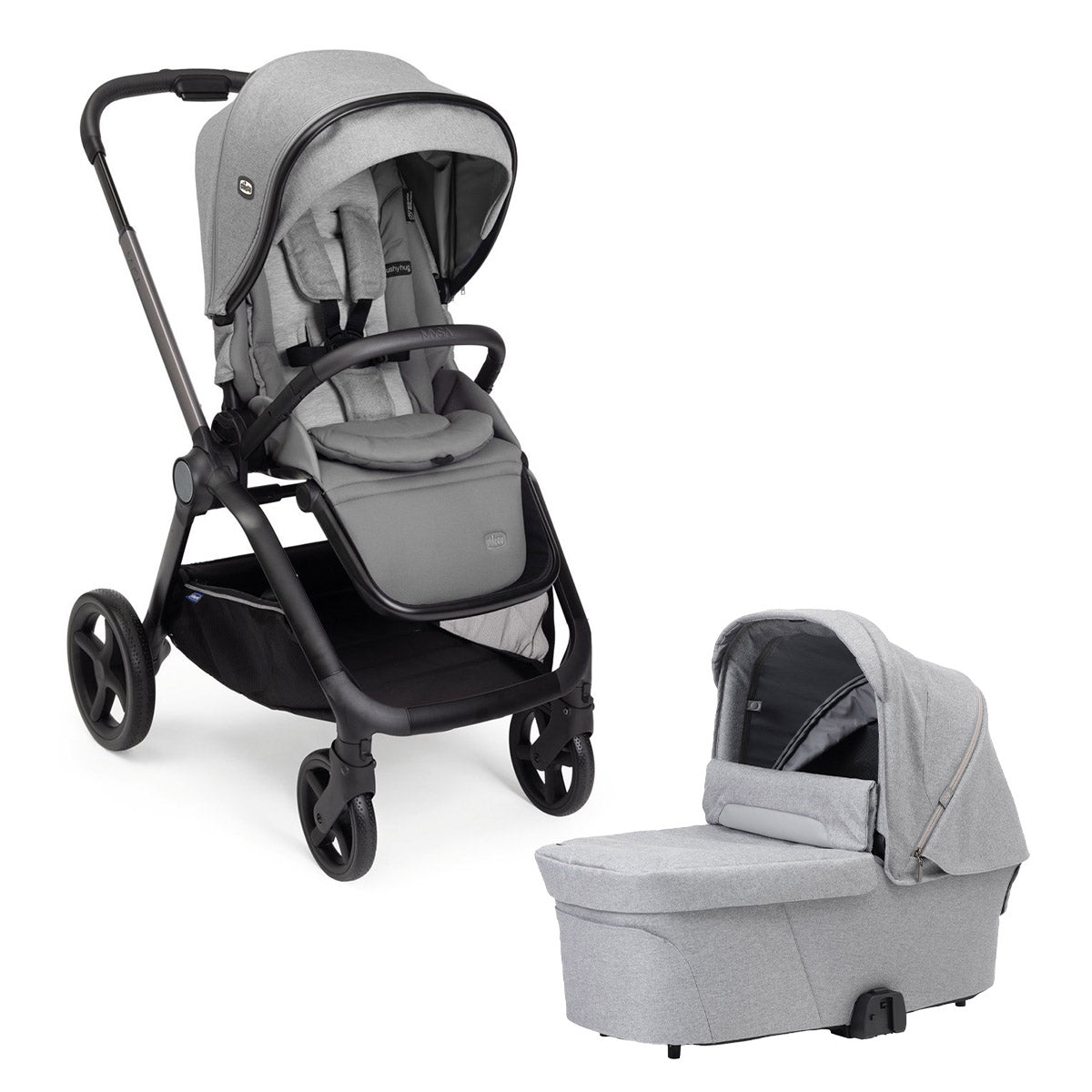 עגלה משולבת צ'יקו מיסה אפור ירח | Chicco Mysa Stroller Lunar Rock