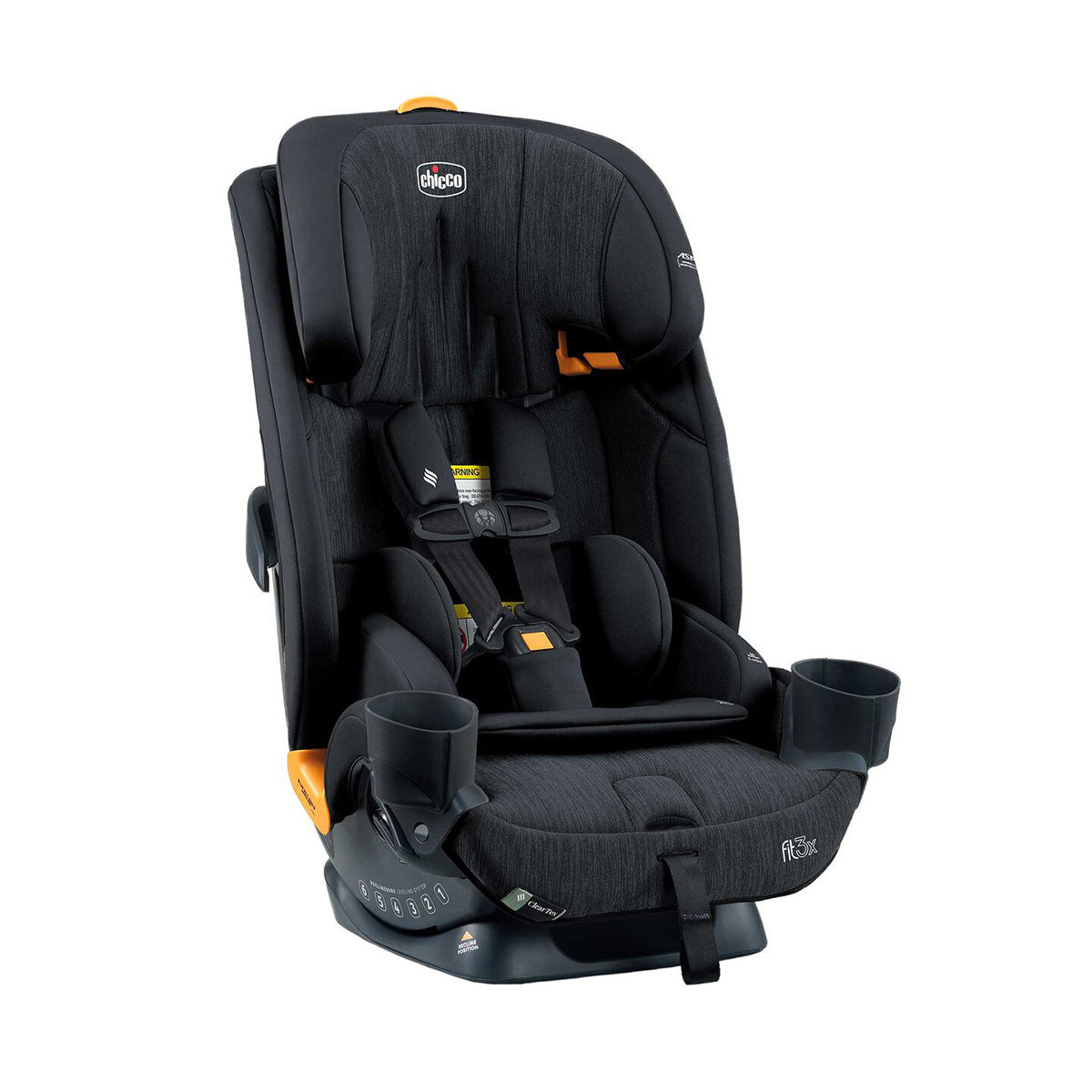 כיסא בטיחות צ'יקו פיט 3 איקס קלירטקס שחור | Chicco FIT3X ClearTex Ultra-Slim All-in-One Black