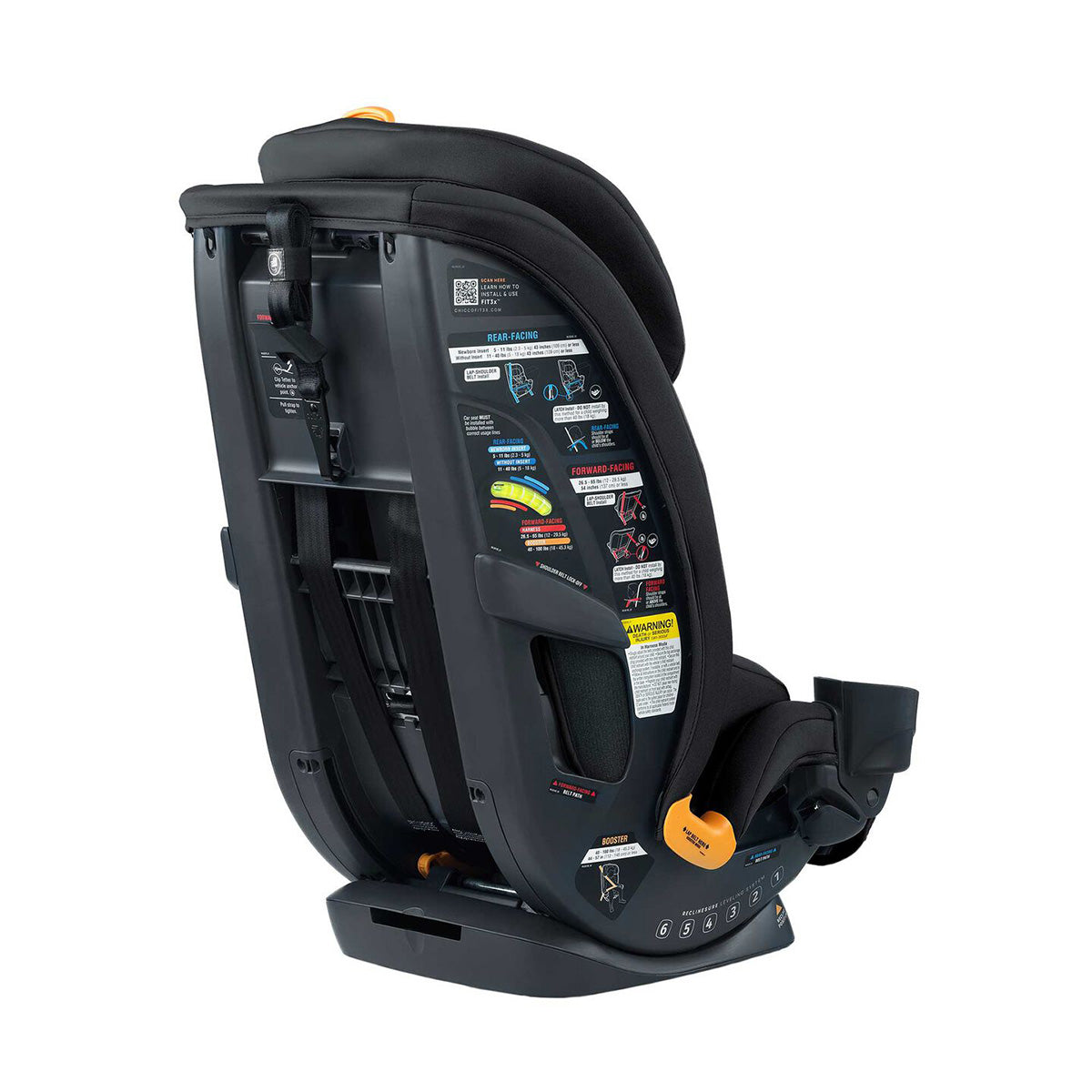 כיסא בטיחות צ'יקו פיט 3 איקס קלירטקס שחור | Chicco FIT3X ClearTex Ultra-Slim All-in-One Black