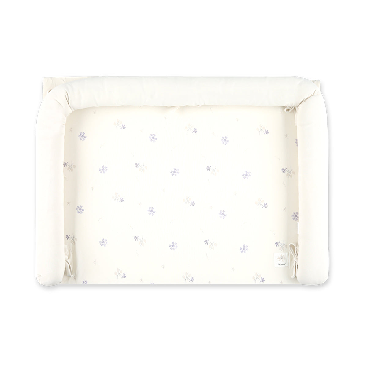משטח החתלה מיננה ליין Bloom & Grid שמנת מודפס | Minene Printed Cream