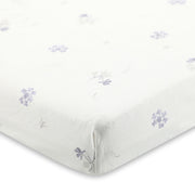 סדין לעריסה מיננה ליין Bloom & Grid שמנת מודפס | Minene Printed Cream