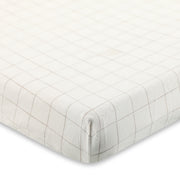 סדין לעריסה מיננה ליין Bloom & Grid אבן מודפס | Minene Printed Stone