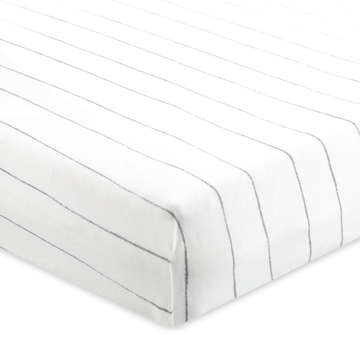 סדין לעריסה מיננה ליין Bloom & Grid לבן מודפס | Minene Printed White