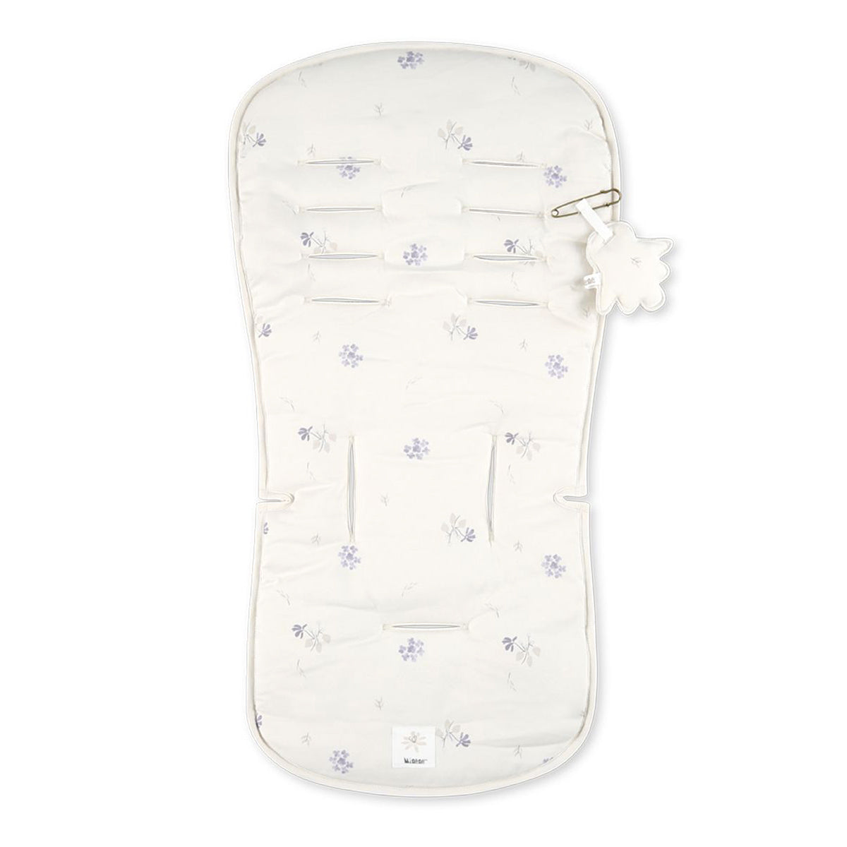 ריפודית לעגלה מיננה ליין Bloom & Grid שמנת מודפס | Minene Printed Cream