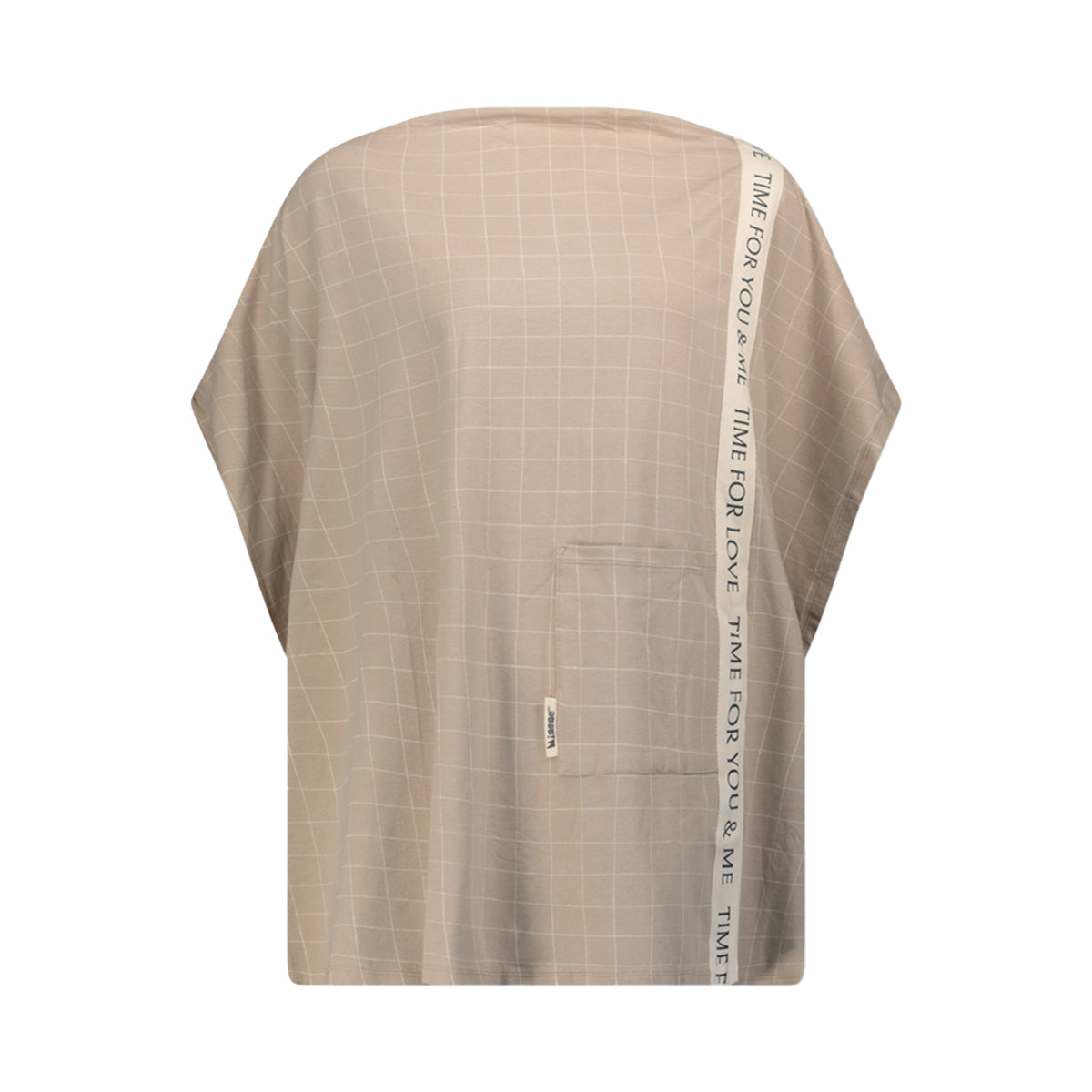 סינר הנקה מבד ג'רזי מיננה בז' מודפס | Minene Beige Print
