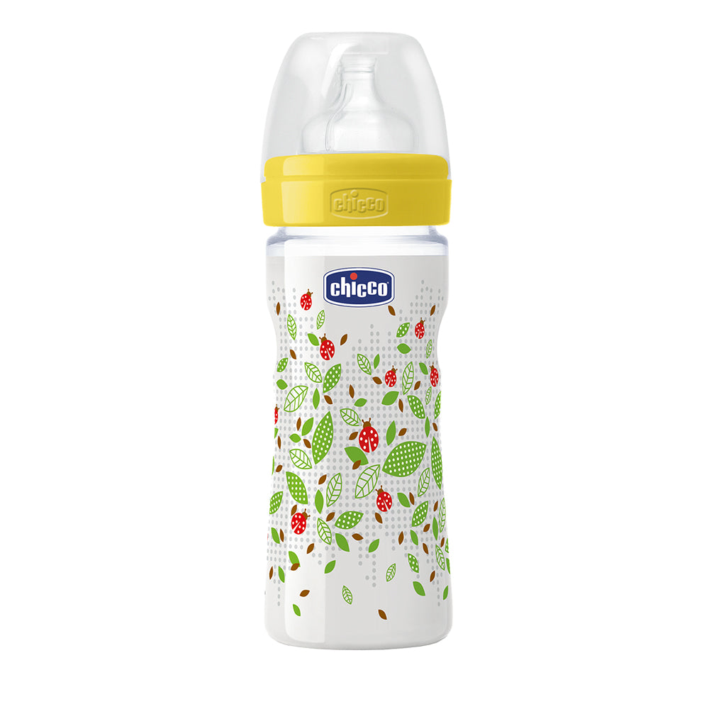 בקבוק צ'יקו וולביאינג כחול 250 מ"ל 2M+ | Chicco Well Being Feeding Bottle 250 ml