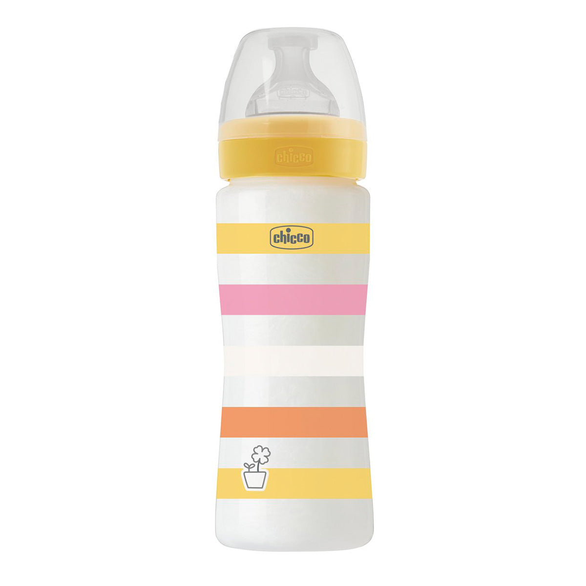 בקבוק וולביאינג צ'יקו צהוב 330 מ"ל 4M+ | Chicco Well Being Feeding Bottle Yellow