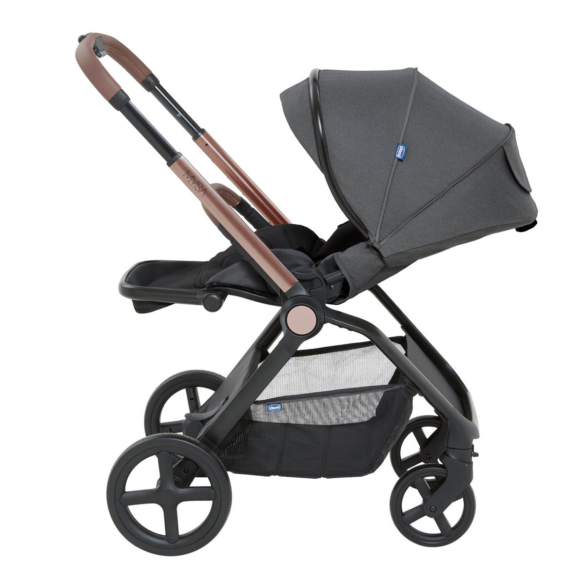 עגלה משולבת צ'יקו מיסה שחור | Chicco Mysa Stroller Black Satin