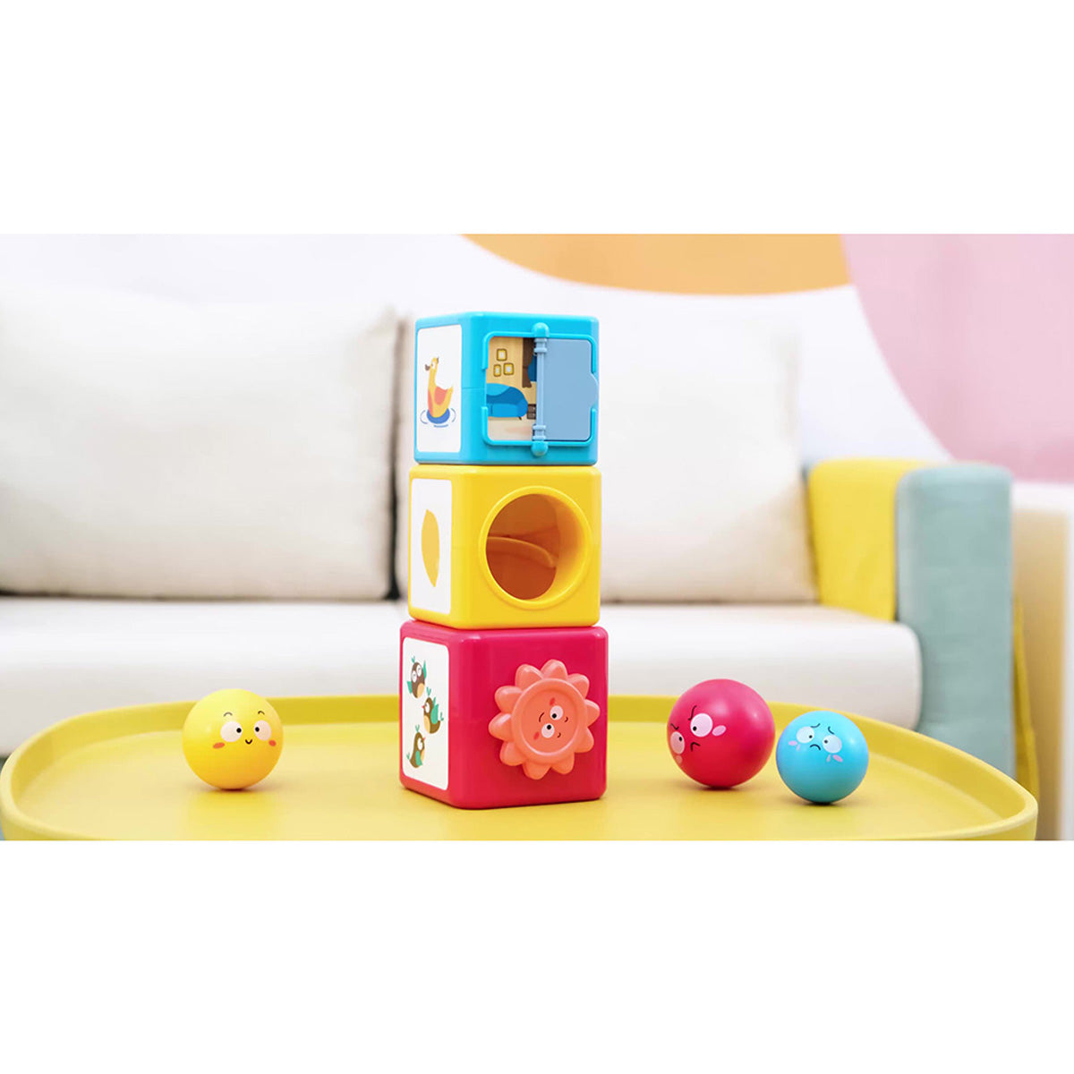 מגדל קוביות הולה טויס | Hola Toys Stack N Sort Tower Rainbow