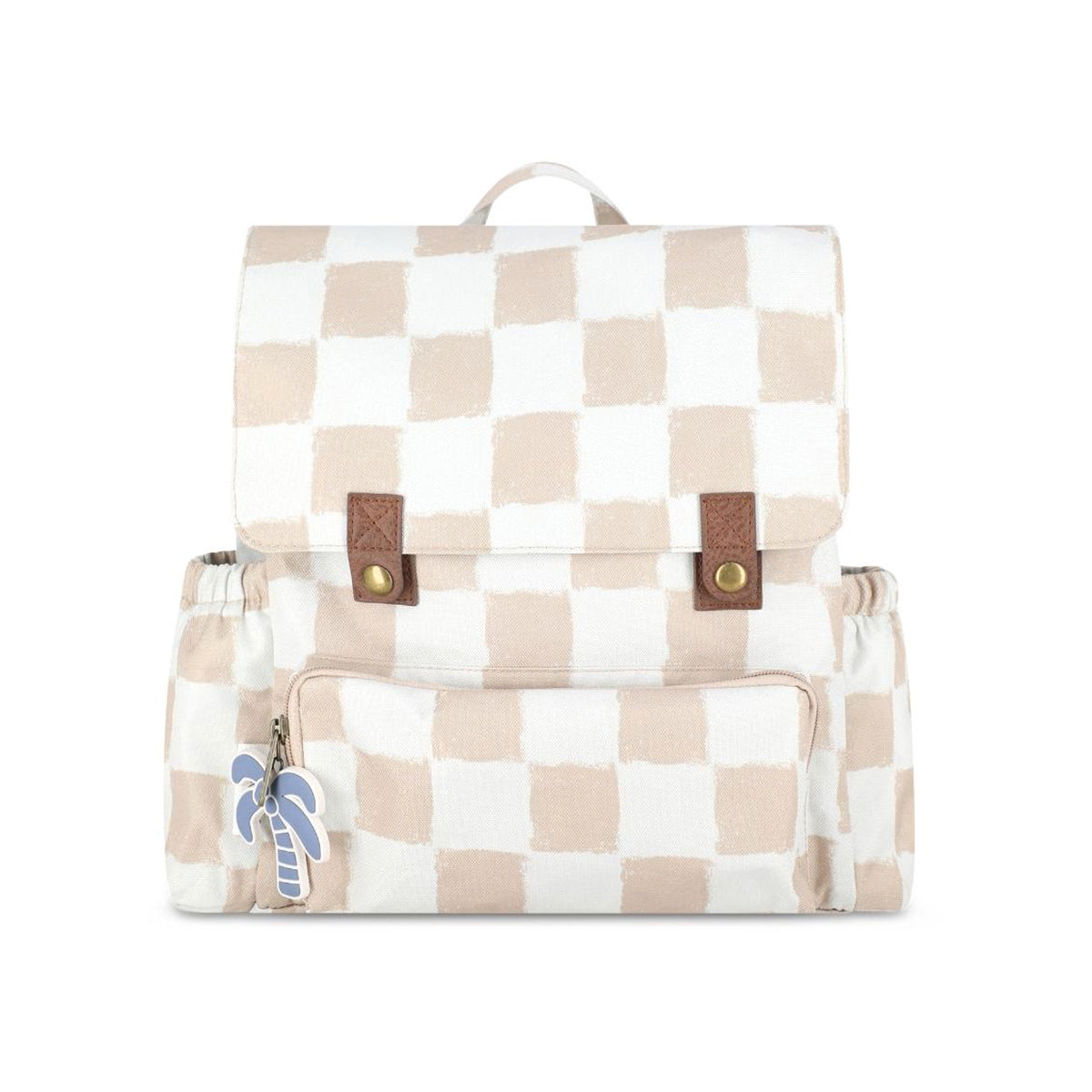 תיק גן מיננה רטרו משבצות בז' | Minene Beige Plaid