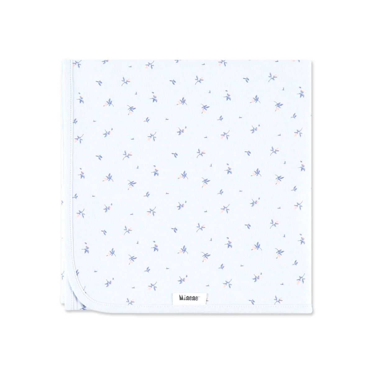 שמיכה דו צדדית מיננה 80*80 תכלת מודפס | Minene