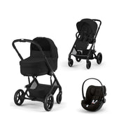 עגלת תינוק משולבת סייבקס בליוס TS5 + סלקל קלאוד G ריפוד שחור | Cybex Balios TS5 + Cloud G