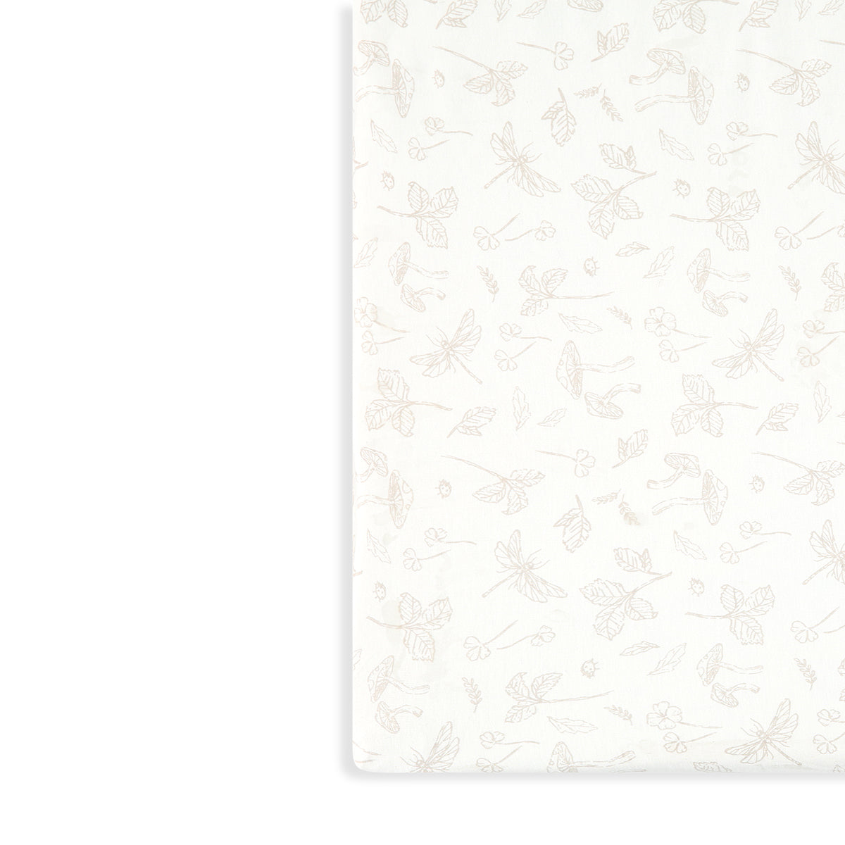 סדין למיטת תינוק מיננה ליין שמנת מודפס | Minene Forest Mist Cream Print