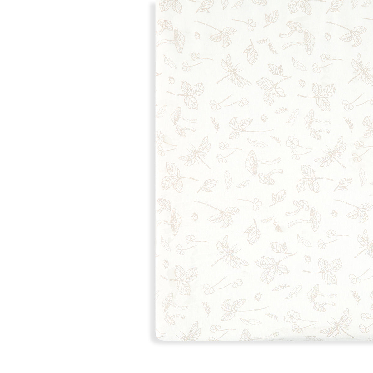 סדין ללול מיננה ליין Forest Mist שמנת מודפס | Minene  Cream Print