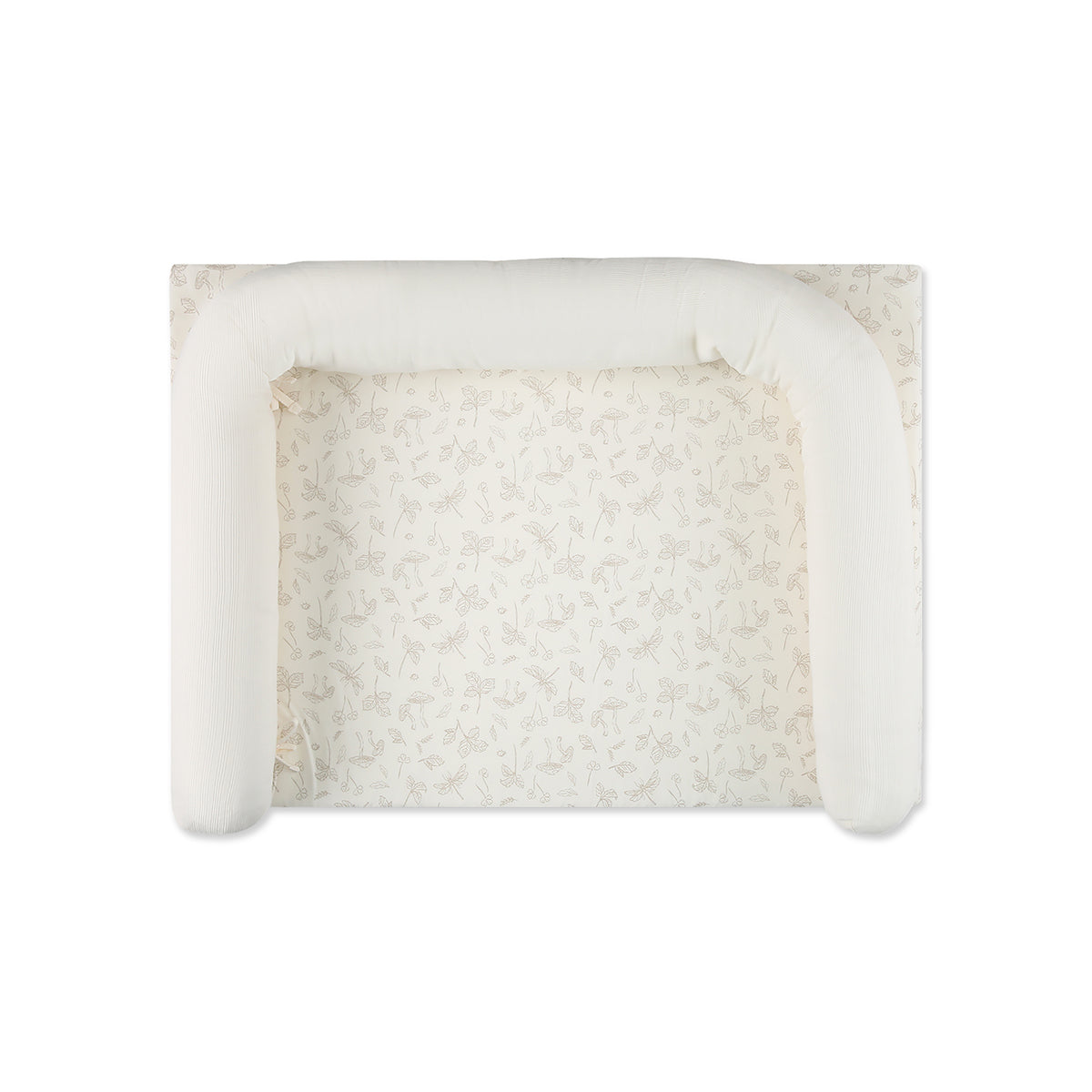 משטח החתלה מיננה ליין Forest Mist שמנת מודפס | Minene Cream Print