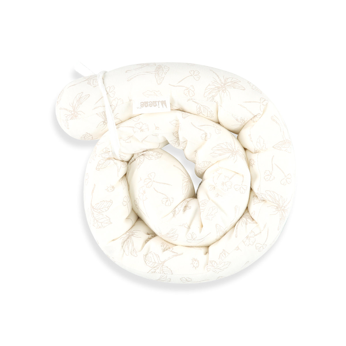 כרית נחשוש לעגלה מיננה ליין שמנת מודפס | Minene – Forest Mist Cream Print