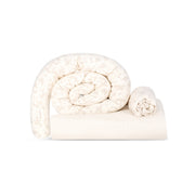 סט מצעים לעריסה מיננה ליין Forest Mist שמנת מודפס | Minene Cream Print