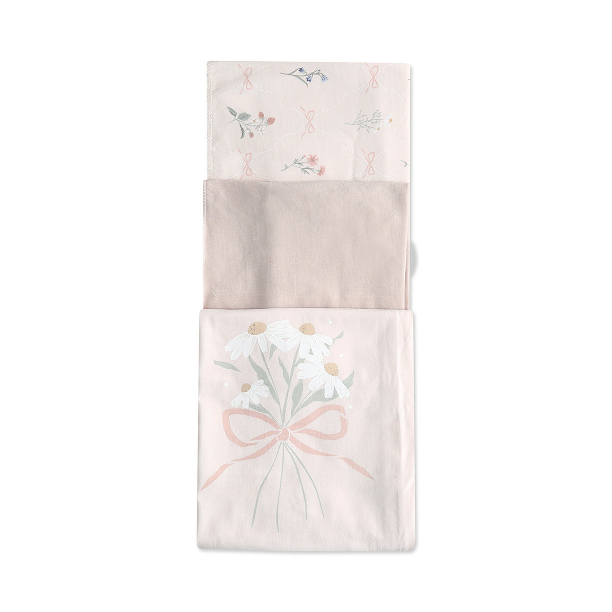שלישיית חיתולי ג'רסי מיננה ורוד בהיר | Minene Light Pink