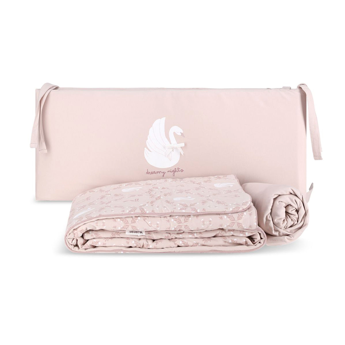 סט מצעים למיטת תינוק מיננה ליין Wonderland ורוד מודפס | Minene Pink Print