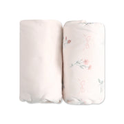 זוג סדינים לעריסה מיננה ליין Wonderland ורוד בהיר | Minene  Light Pink