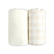 זוג סדינים לעריסה מיננה ליין Wonderland שמנת | Minene Cream