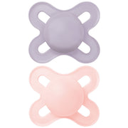 זוג מוצצי לטקס מאמ 0-2 ורוד סגול | MAM START Pink Purple